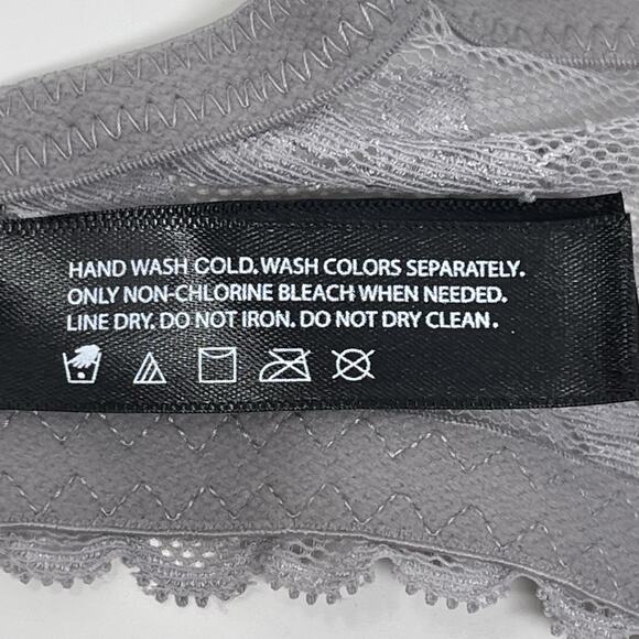 Natori Convertible Bra 36DDD Gray Lace Cherry Blossom Plunge Underwire MSRP $76 - Picture 12 of 13